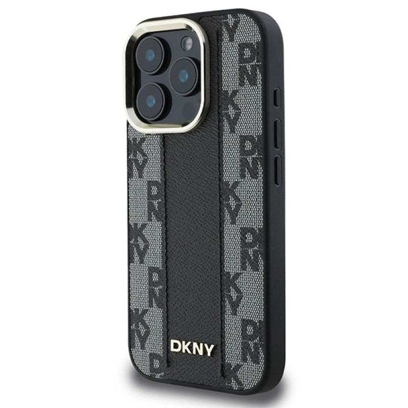 2. DKNY Checkered Pattern Magsafe iPhone 16 Pro Max Case - Black