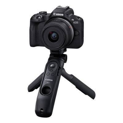 11. Canon EOS R50 + RF-S 18-45mm CREATOR KIT Camera with 24.2 MP