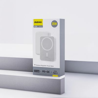 8. Dudao K26 Power Bank 10000mAh 20W USB-A / USB-C / MagSafe - White