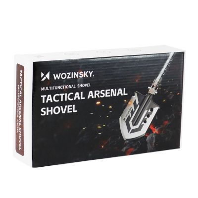 5. Wozinsky WSS-211 survival bushcraft shovel multifunctional knife breaker flint whistle harpoon 21 in 1 - gray