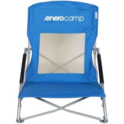 21. BEACH CHAIR WITH ARMRESTS 55x58x64CM FOLDABLE BLUE