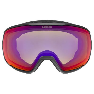 2. Uvex 5501922130 Winter Sports Goggles Black Unisex Mirrored Spherical Lens