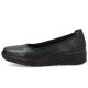 3. Rieker 53755-00 women's leather wedge shoes, comfortable black