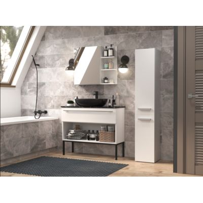 7. Bathroom cabinet NEL IV 31x30xH174 matt white