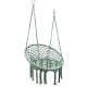2. OPENWORK HAMMOCK HANGING CHAIR STORK'S NEST 80x60CM TURQUOISE BROWN