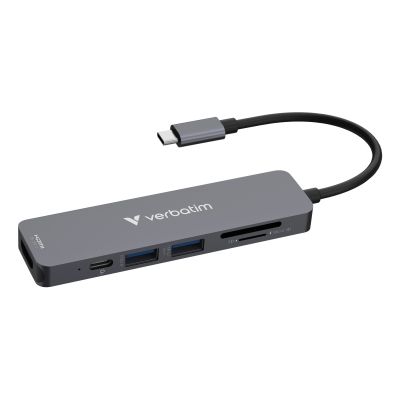 Verbatim 32156 USB 3.2 Gen 1 (3.1 Gen 1) Type-C Hubs and Hubs 5000 Mbit/s Gray