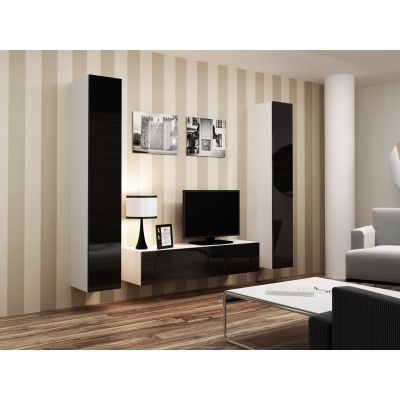 2. TV cabinet VIGO '140' 30/140/40 white/black gloss