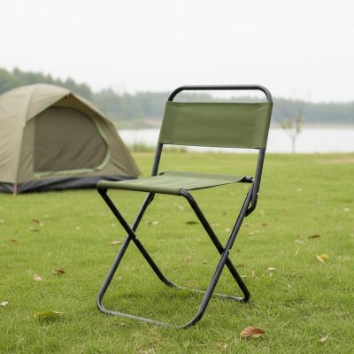 9. FOLDING CAMPING CHAIR 35X28X58CM GREEN ENERO CAMP