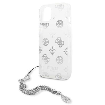 6. Guess GUHCP13SKPESI iPhone 13 mini 5.4" silver/silver hardcase Peony Chain Collection