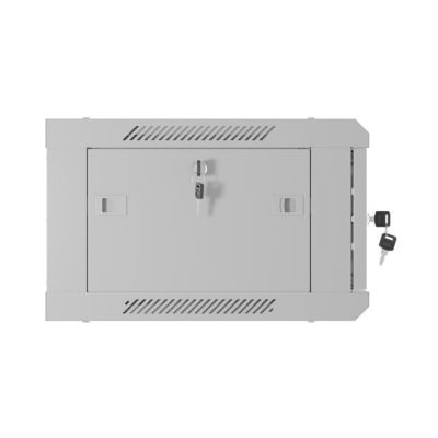 10. WALL-HUNG RACK CABINET 19" 4U 600X450 GRAY PERFORATED DOOR LANBERG (FLAT PACK)