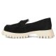 2. Women's leather suede loafers, black Filippo DP7554