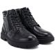 10. Men's leather ankle boots with two zippers, black Big Star UU174242