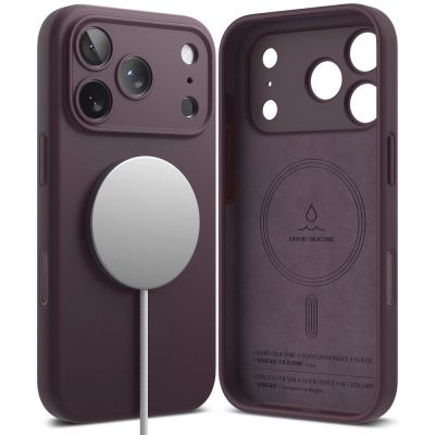 2. Ringke Silicone MagSafe case for iPhone 18 Pro Max - dark cherry