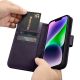 16. iCarer Wallet Case 2in1 Cover iPhone 14 Plus Anti-RFID Leather Flip Case Dark Purple (WMI14220727-DP)