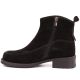 3. Women's leather ankle boots with stitching, chocolate Big Star