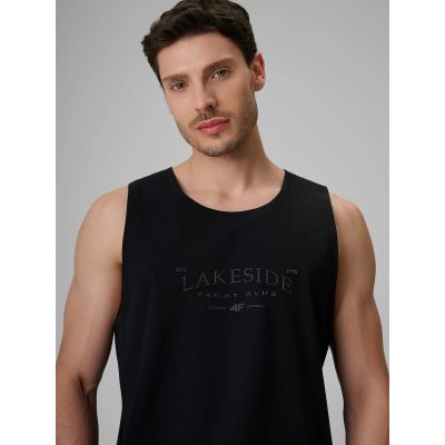 4. Men's regular sleeveless T-shirt with print 4F 4FRSS26TSLEM331-20S