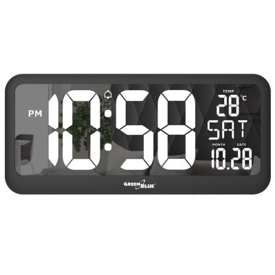 10. GREENBLUE LCD WALL CLOCK WITH TEMPERATURE SENSOR GB214