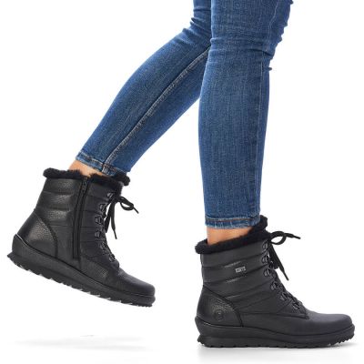 14. Remonte W RKR629B insulated leather ankle boots, black