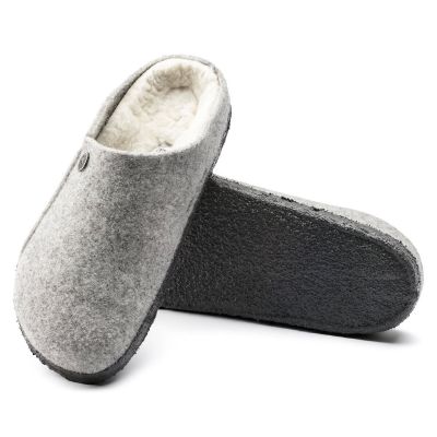 10. Birkenstock Zermatt Light Gray Wool Felt Insulated Men's/Women's Slippers Regular Wide (1015092)