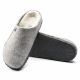 10. Birkenstock Zermatt Light Gray Wool Felt Insulated Men's/Women's Slippers Regular Wide (1015092)