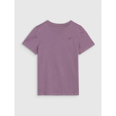 3. Regular plain girls' T-shirt 4F 4FJWSS25TTSHF2177-51S