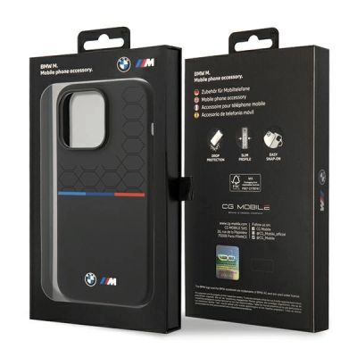 8. BMW Silicone Pattern iPhone 15 Pro Max Case - Black
