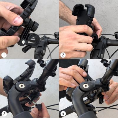 8. Wozinsky strong phone holder for bicycle, motorcycle, scooter handlebars, black (WBHBK6)