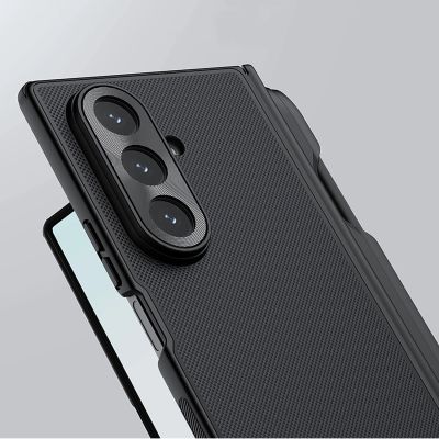 6. Nillkin Super Frosted Shield Fold Magnetic Case for Samsung Galaxy Z Fold 7, MagSafe Compatible, with S Pen Space - Black