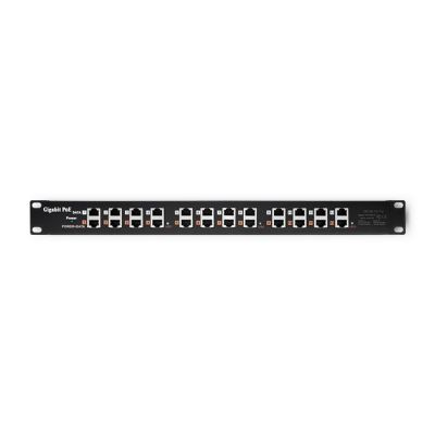 QOLTEC PATCH PANEL RACK | 12 PORTS | POE | BLACK
