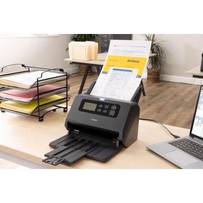7. Canon imageFORMULA DR-M260 Document Scanner with Feeder, 600 x 600 DPI, A4, Black