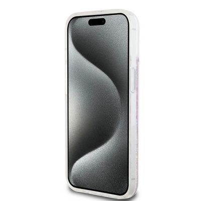 5. DKNY Liquid Glitter Multilogo case for iPhone 15 / 14 / 13 - pink