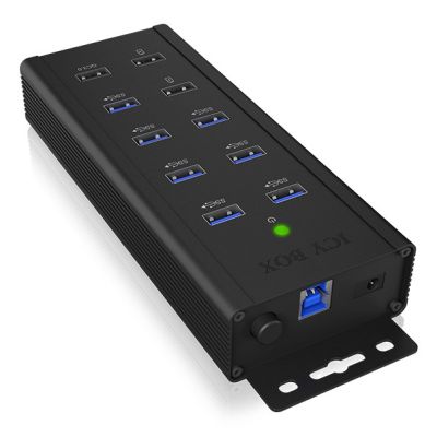 2. ICY BOX IB-HUB1703-QC3 USB 3.2 Gen 1 (3.1 Gen 1) Type-B 5000 Mbit/s Black