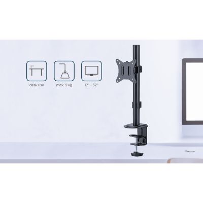28. GEMBIRD ADJUSTABLE DESK MONITOR ARM 17"-32", UP TO 9 KG