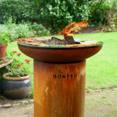 12. Bonfeu Bonbiza 8001R rusty fire pit grill