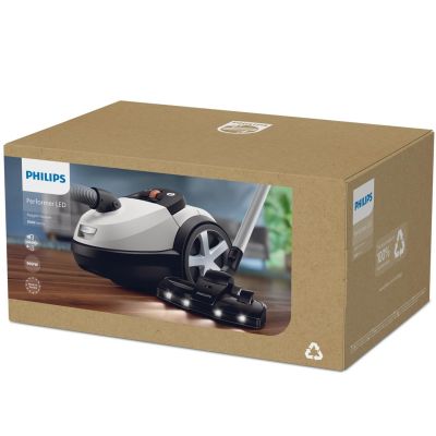 24. Philips Performer LED 8000 Series bagged vacuum cleaner with TriActive technology, model XD8142/12, 900W power