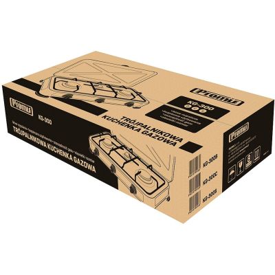 3. PROMIS 3-BURNER GAS STOVE, BLACK KG300C