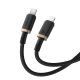 4. Baseus Dura Type C Cable 20W 2m (Black and Gold)