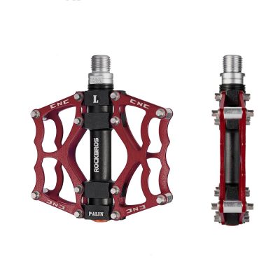 4. Rockbros JT201012LR 2010-12L Aluminum Platform Bicycle Pedals - Red