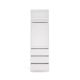 OPENO 1W1P3S WHITE Wardrobe – Modular Rack with Clothes Rail and 3 Drawers