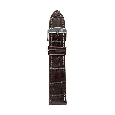 Zeppelin brown leather strap, 20 mm