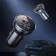 7. Baseus 2x USB 4.8A 24W car charger with LCD + 3in1 cable USB - USB Type C / micro USB / Lightning 1.2m black (TZCCBX-0G)