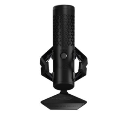 6. ASUS ROG Carnyx USB Gaming Microphone (25mm condenser capsule, 192kHz/24-bit, cardioid, high-pass filter, built-in pop filter, metal shock mount, one-touch mute, USB, Aura Sync RGB) - Black
