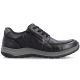8. Men's comfortable leather shoes, width H, black, Rieker 03607-24