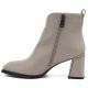 4. Women's beige leather high-heeled ankle boots Vinceza 67057