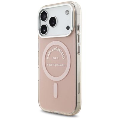 2. Karl Lagerfeld IML Karl RSG Logo MagSafe Case for iPhone 17 Pro - Pink