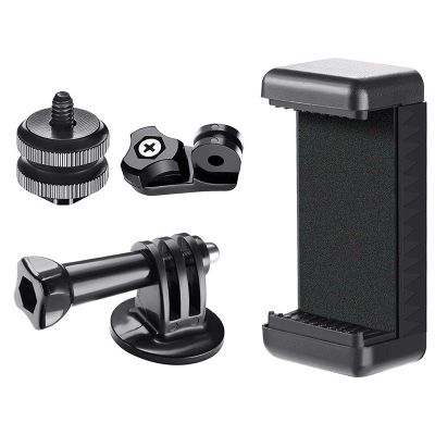 4. Phone/Sports Camera Holder with Adapter - Black