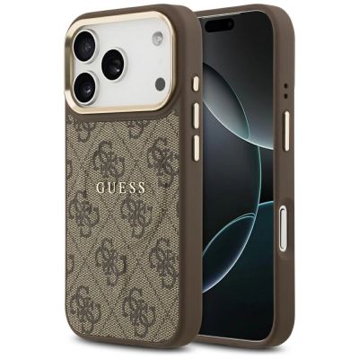 Guess 4G PU Classic Logo MagSafe Case for iPhone 17 Pro - Brown