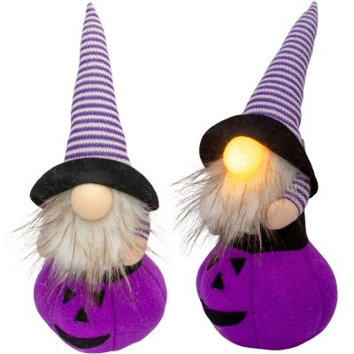 8. DECORATIVE PUMPKIN FIGURE 25CM LED HALLOWEEN PURPLE PURPLE