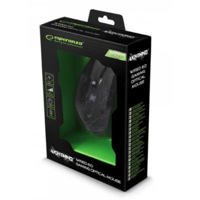 4. Esperanza Lightning EGM211R Mouse (Optical; 2400 DPI; Black)
