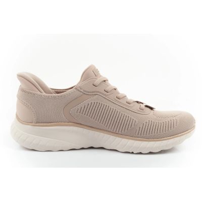 4. Skechers Bobs Squad Chaos SLIP-INS Women's Sports Shoes Beige